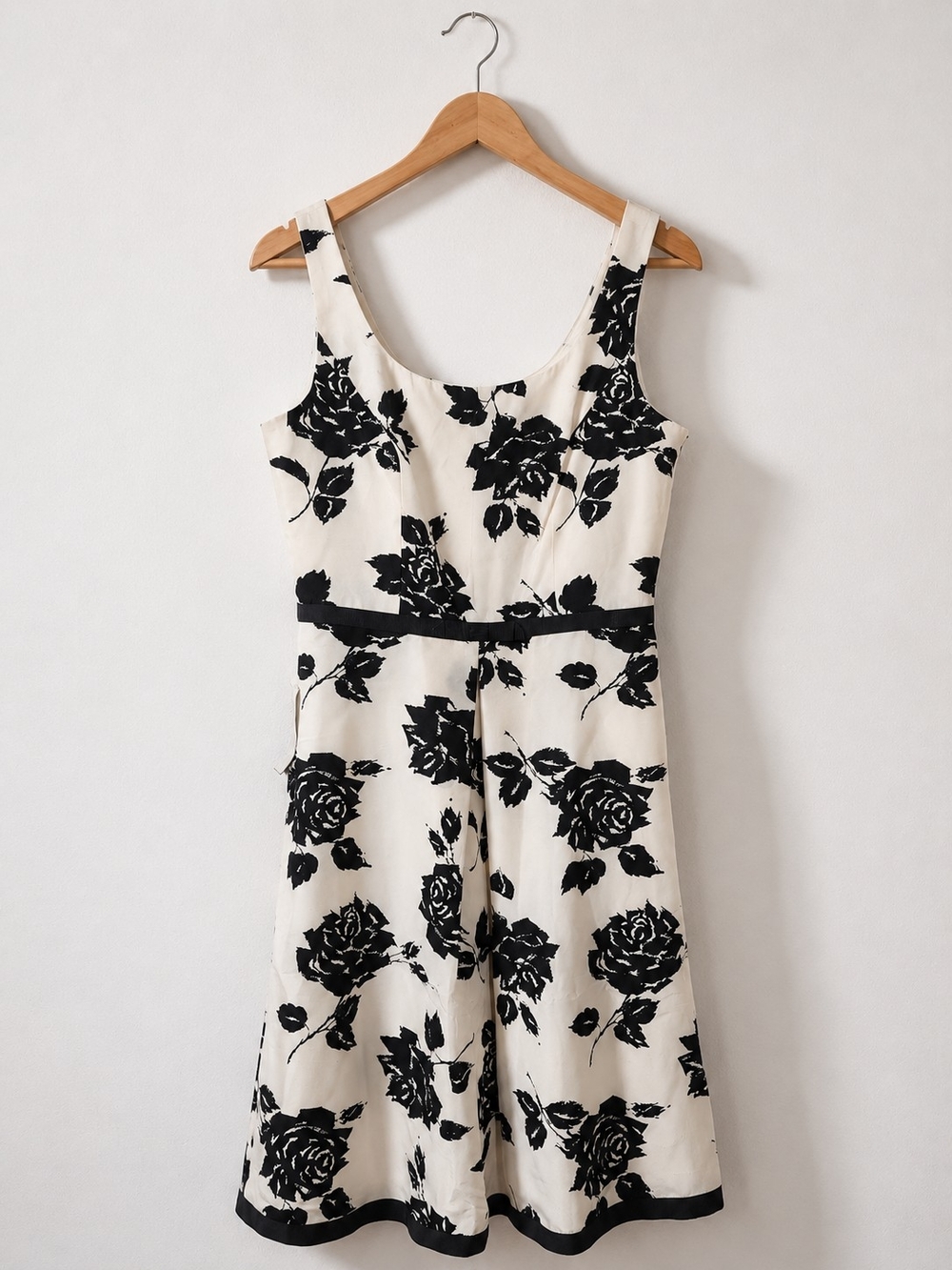 Ann Taylor White Dress with Black Floral Print - Picture 2 of 13